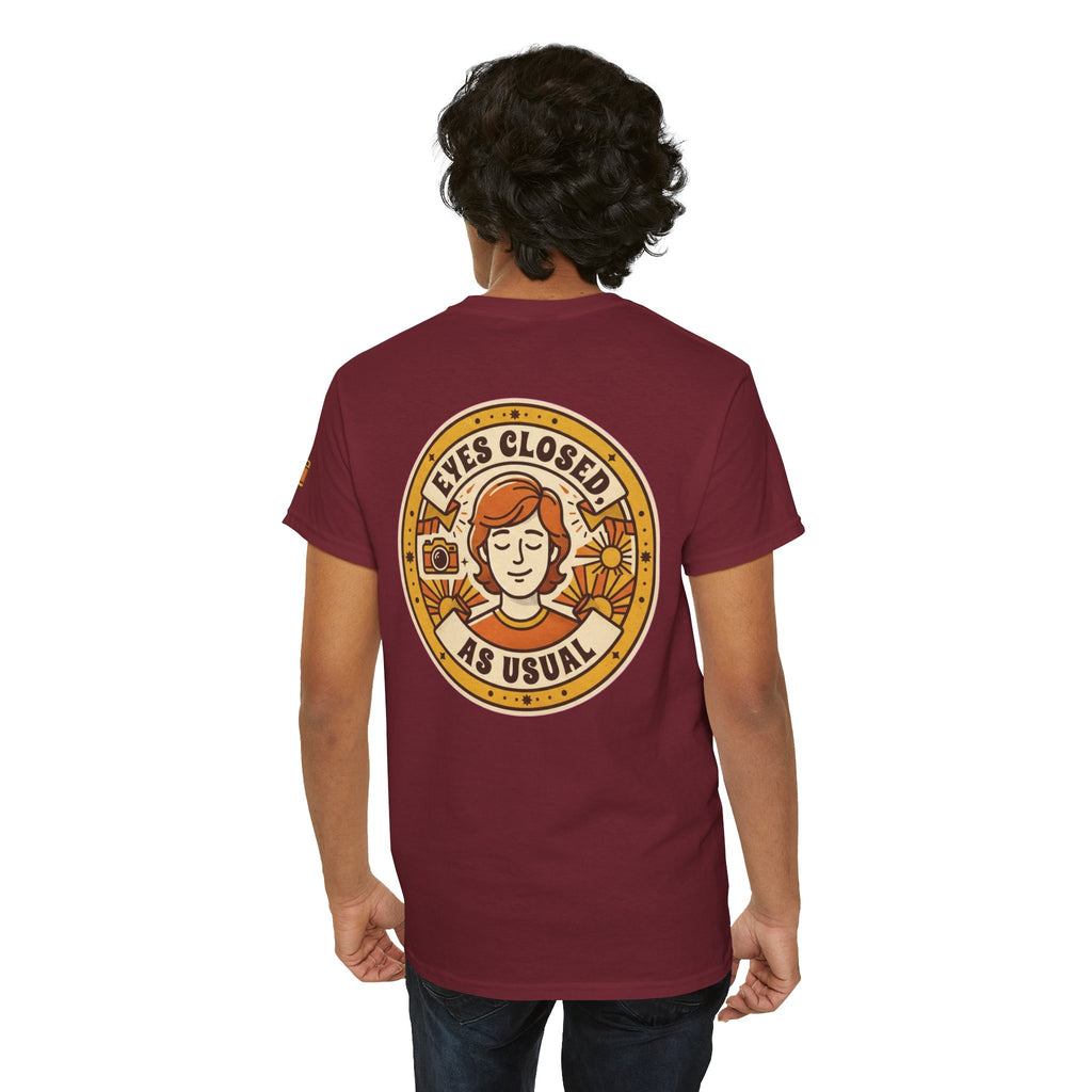 "Eyes Closed As Usual" Premium Graphic Tee