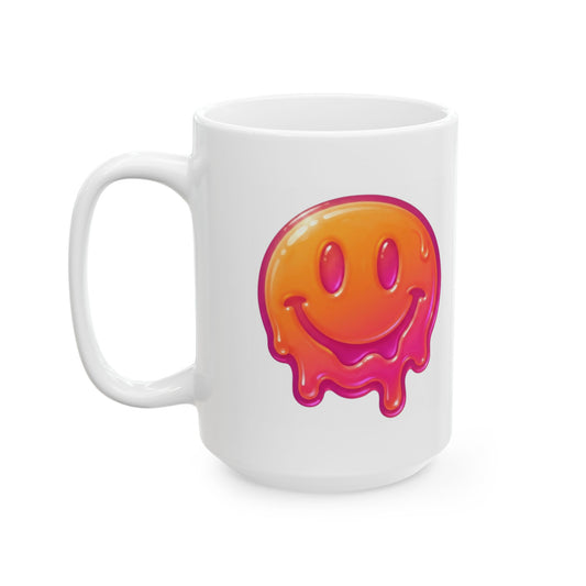 "Melting Hot" White Ceramic Mug — Graphic