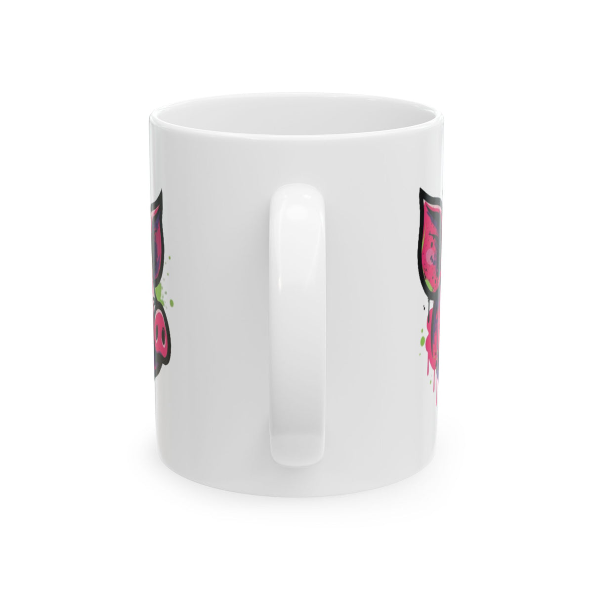 "Barnyard Pig" White Ceramic Mug — Graphic