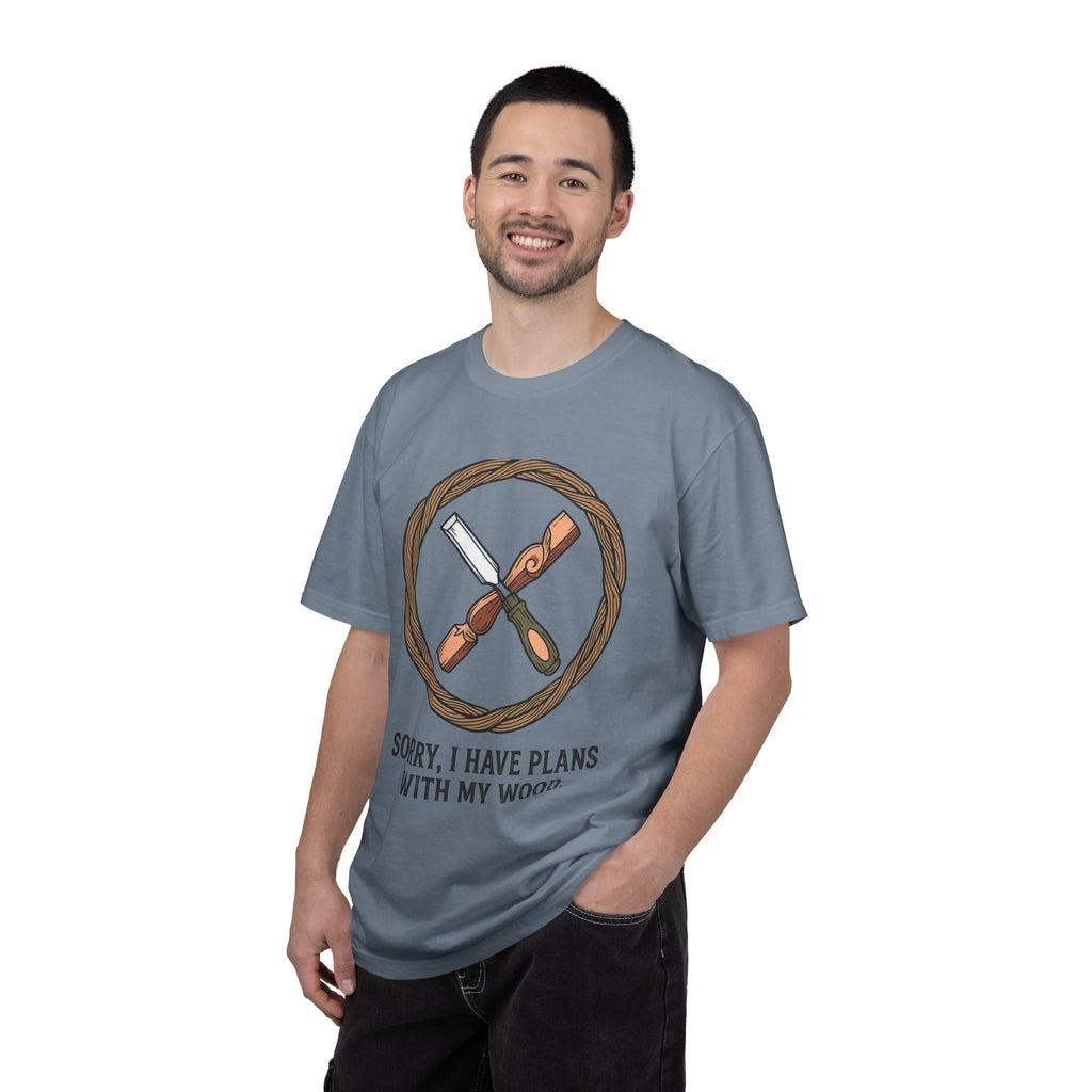 "Plans for My Wood" Unisex Garment-Dyed T-shirt