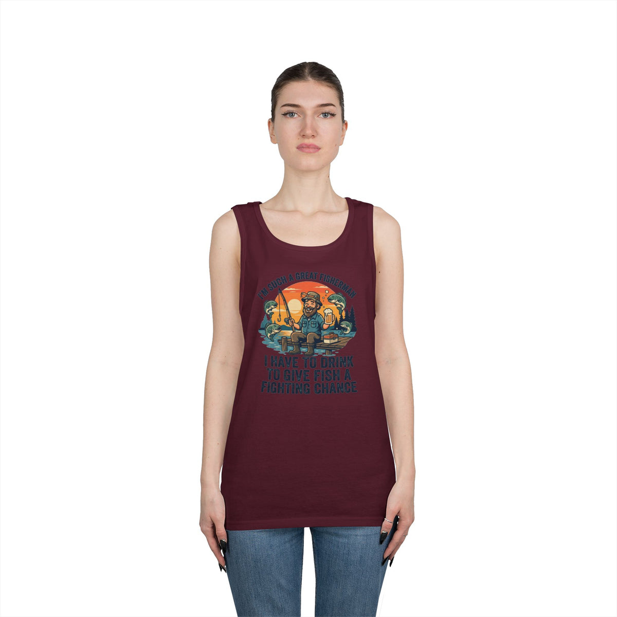 "Drink to Give Fish a Fighting Chance" Tank Top