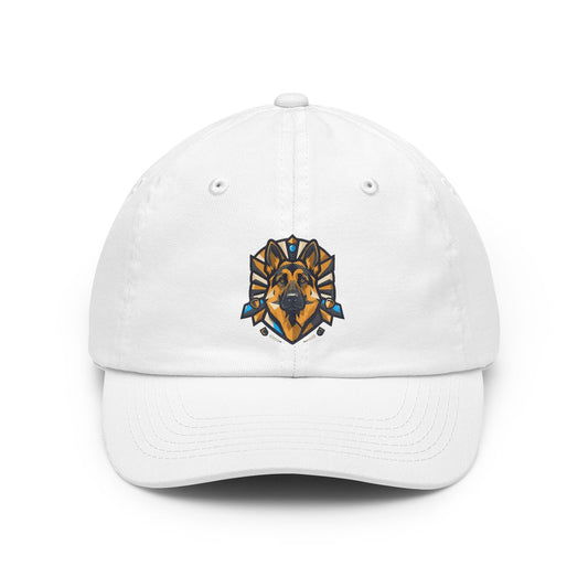 Color: White | German Shepherd Guardian Loyal Brave Dad Hat — Graphic