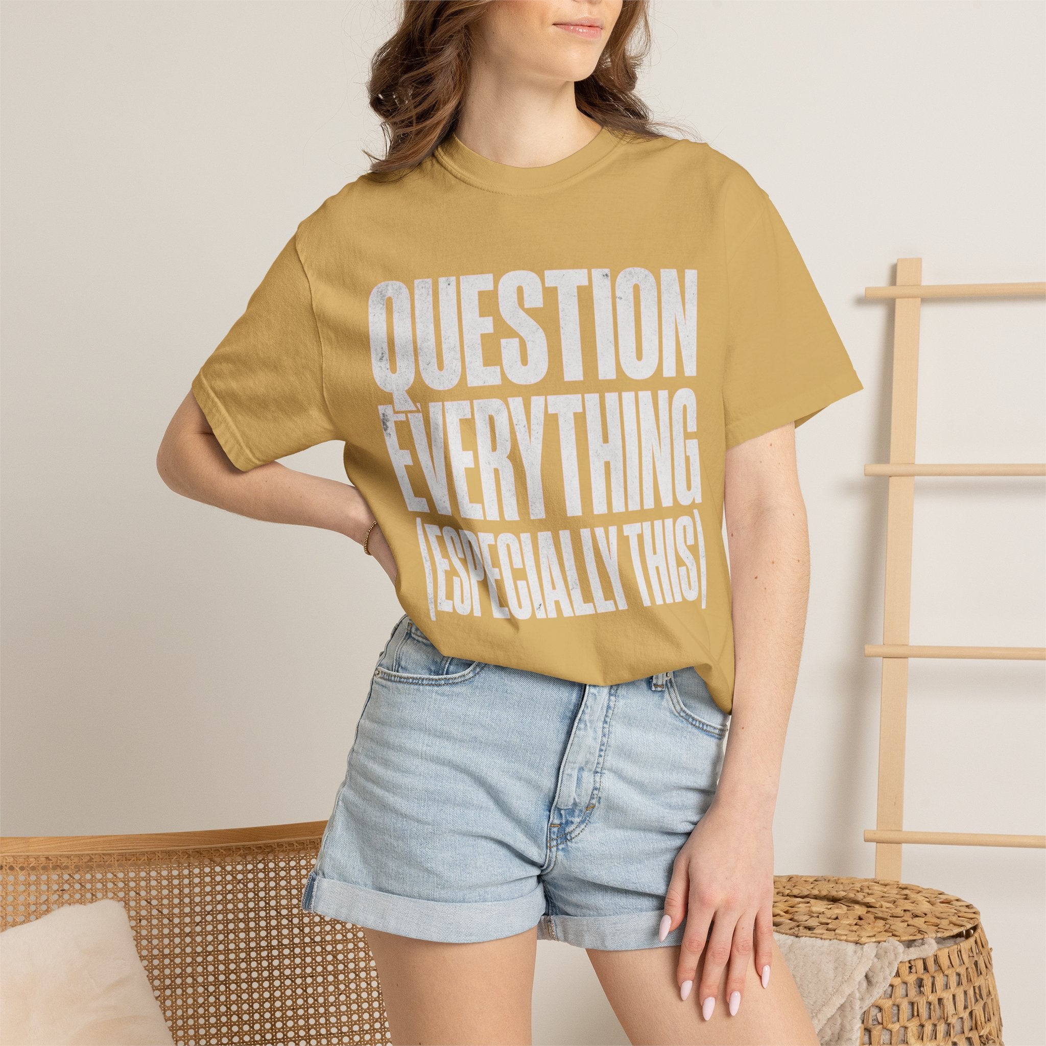 "Question Everything" Unisex Garment-Dyed Tee