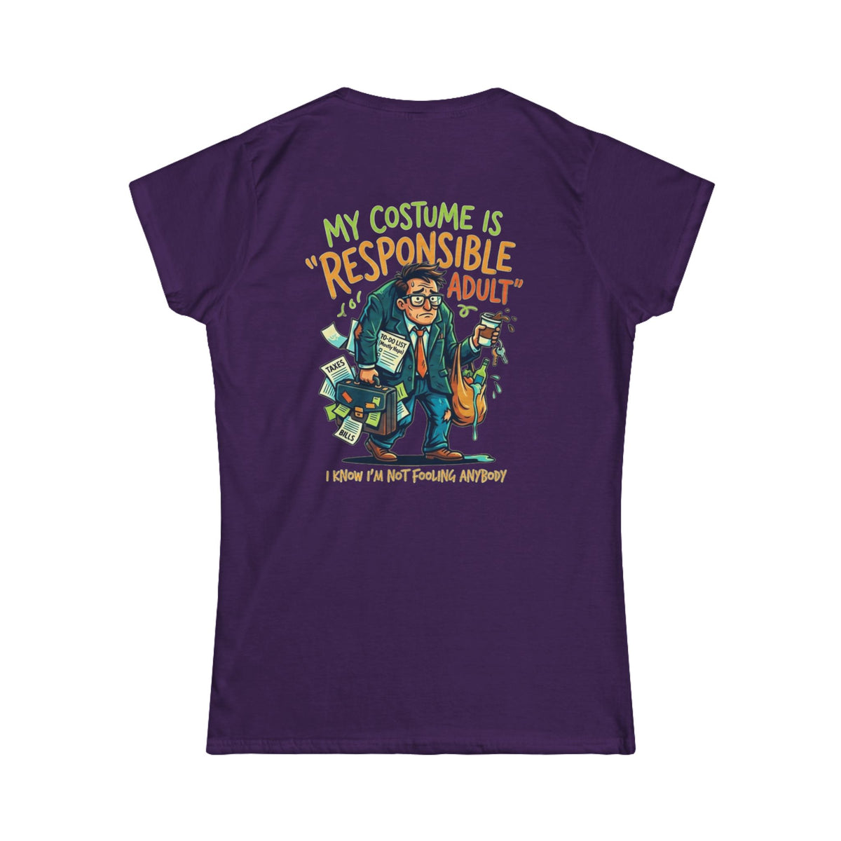 Color: Purple | Responsible Adult Costume Women's Tee