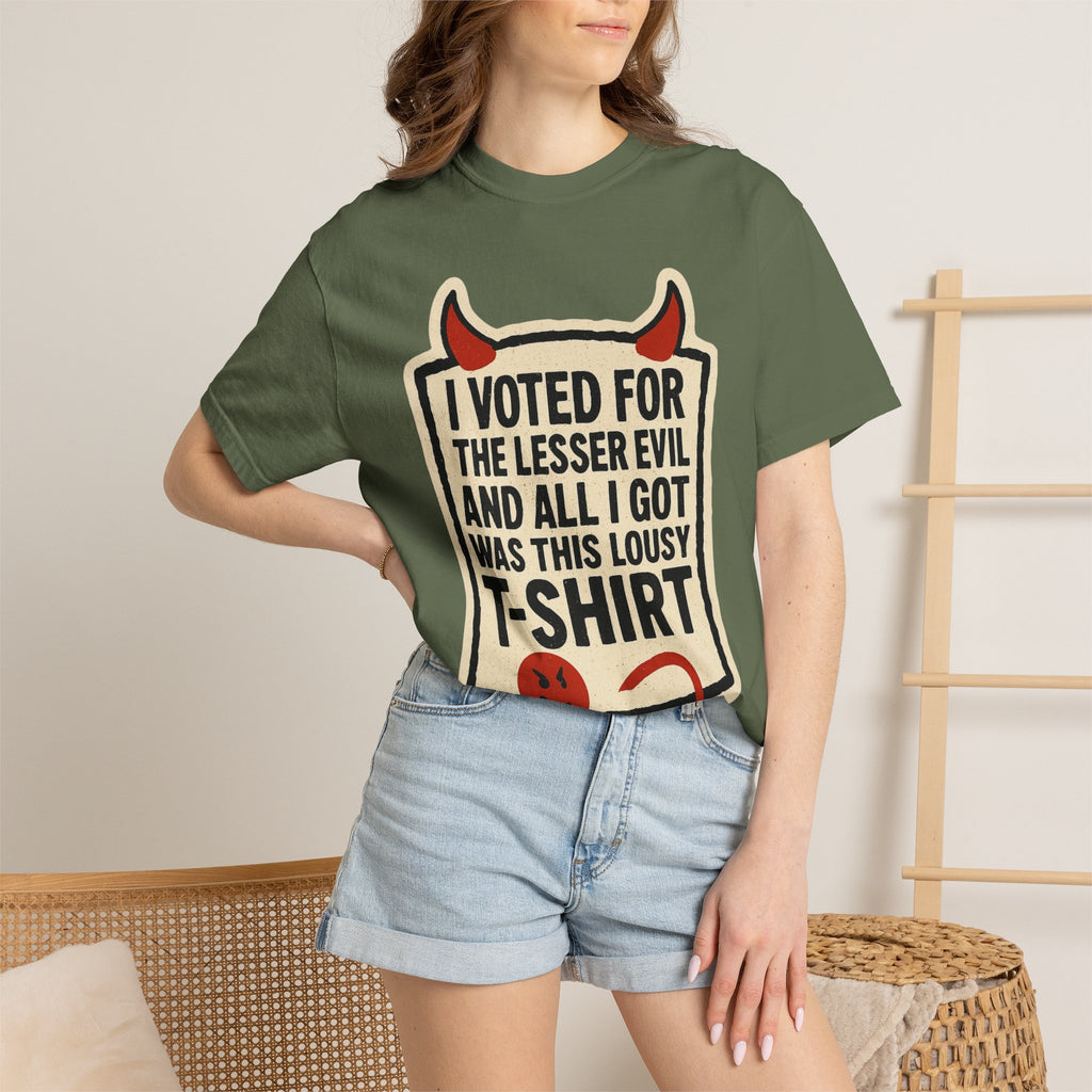 "Lesser Evil" Unisex Garment-Dyed T-shirt