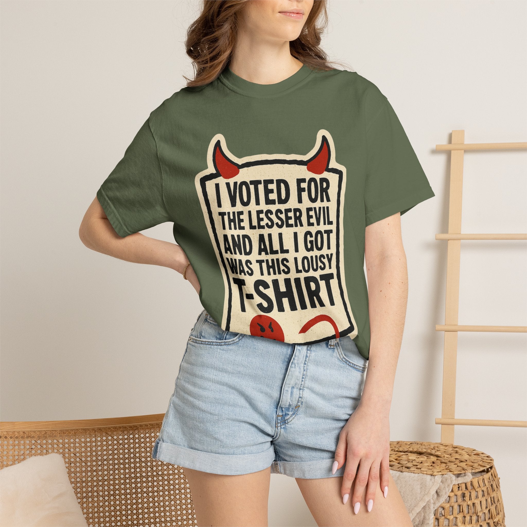 "Lesser Evil" Unisex Garment-Dyed T-shirt