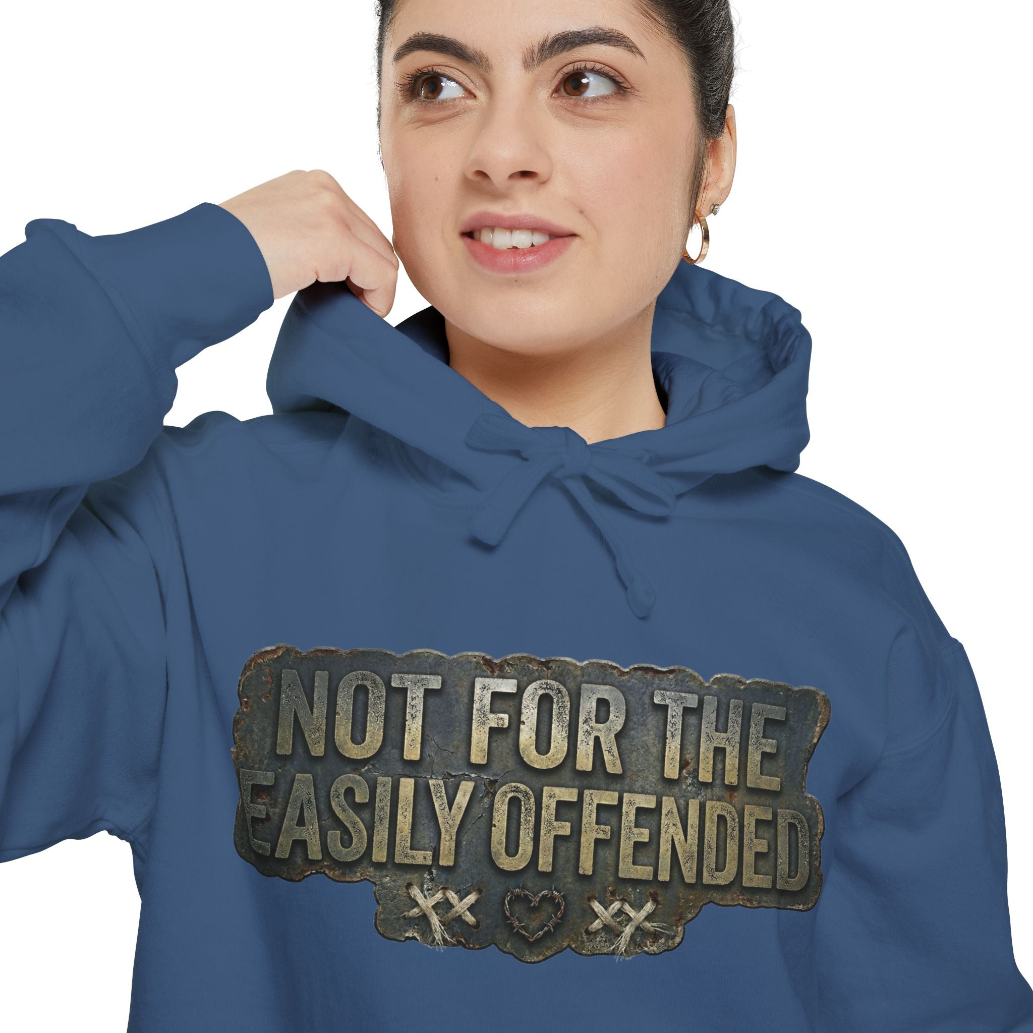 Fair Warning Label | Garment-Dyed Hoodie — AttitudeShirts