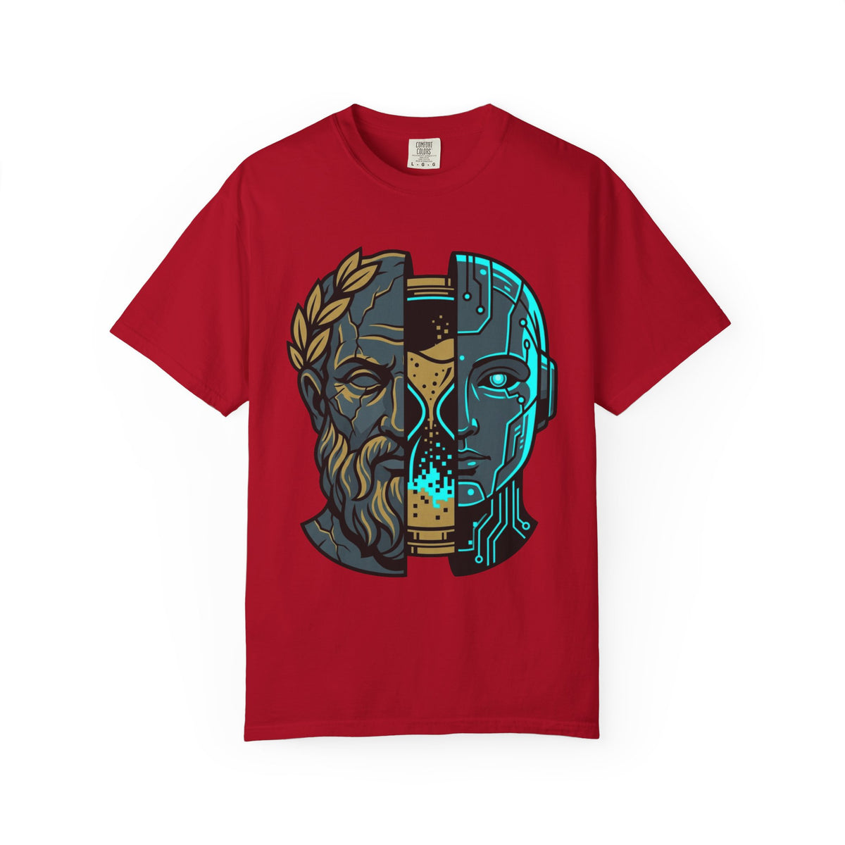 Color: Red | Time Unisex Garment-Dyed Tee