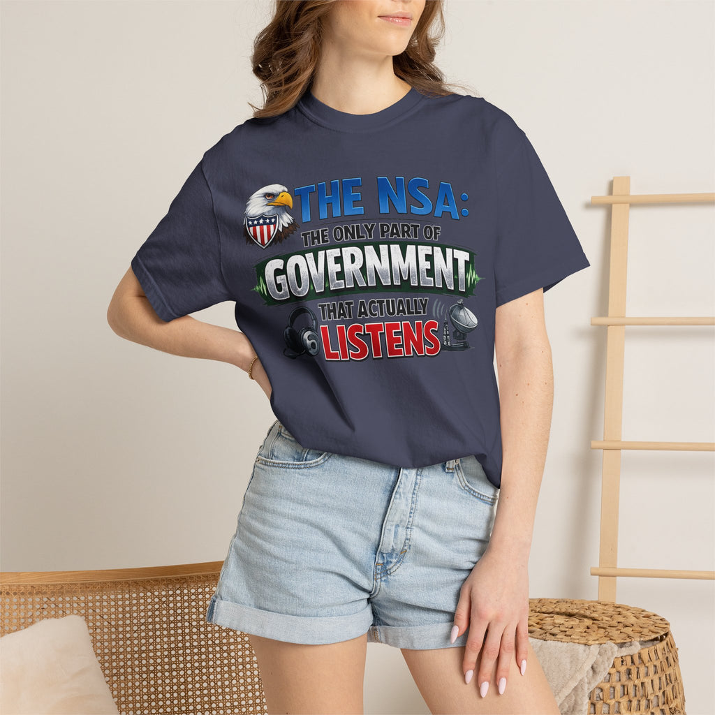 "Finally, Someone Who Cares (Sort Of)" Unisex Garment-Dyed T-shirt