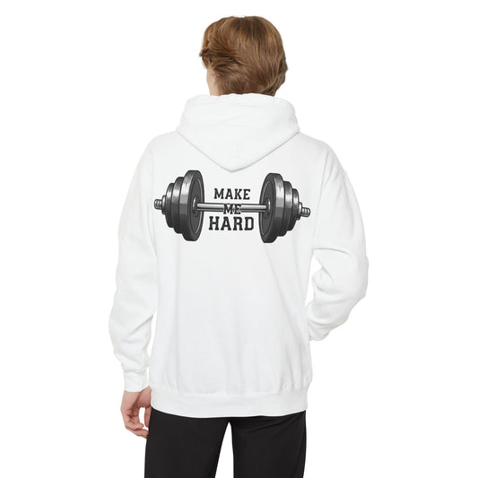 Color: White | Make Me Hard Garment-Dyed Hoodie