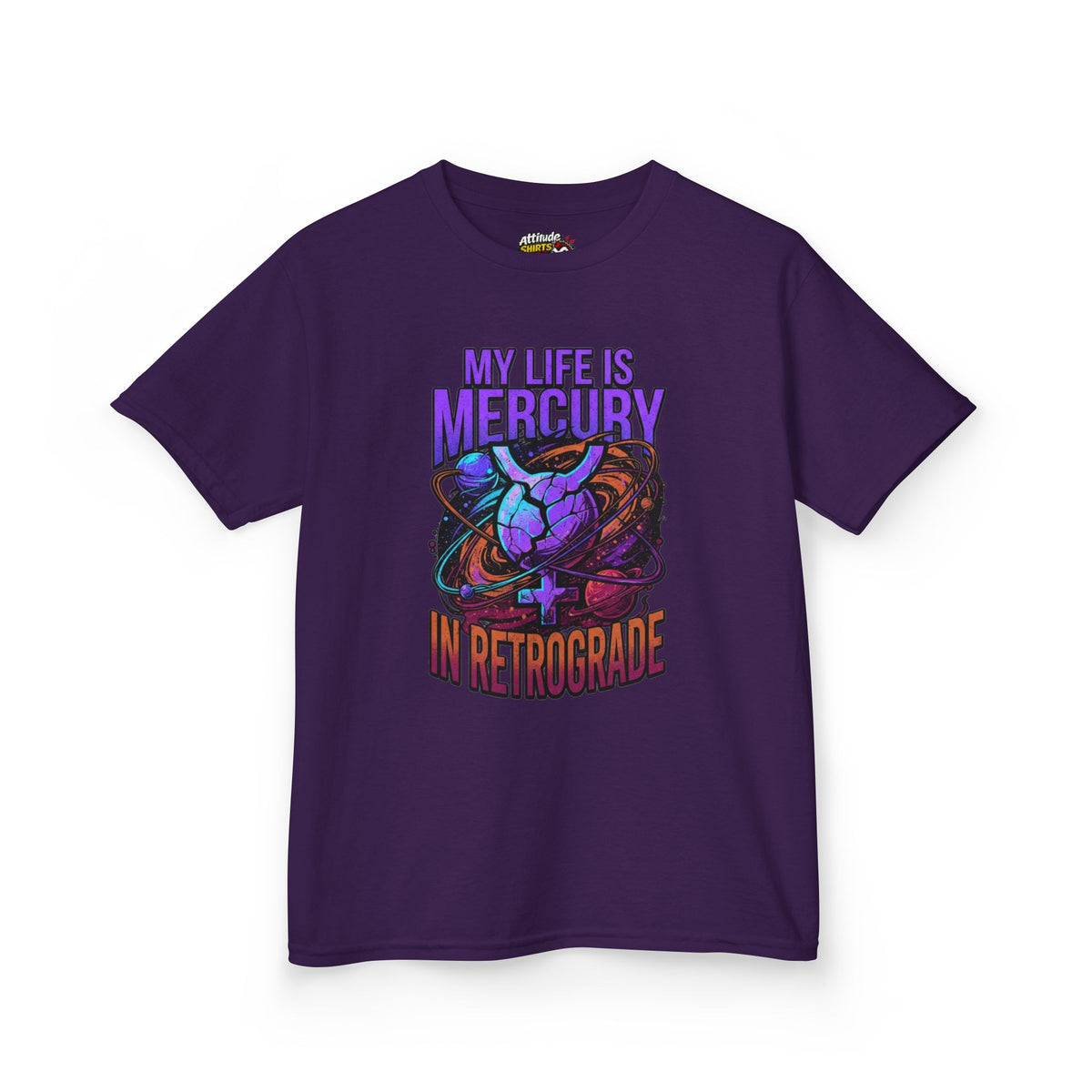 Color: Purple | My Life Is Mercury in Retrograde Kids Tee