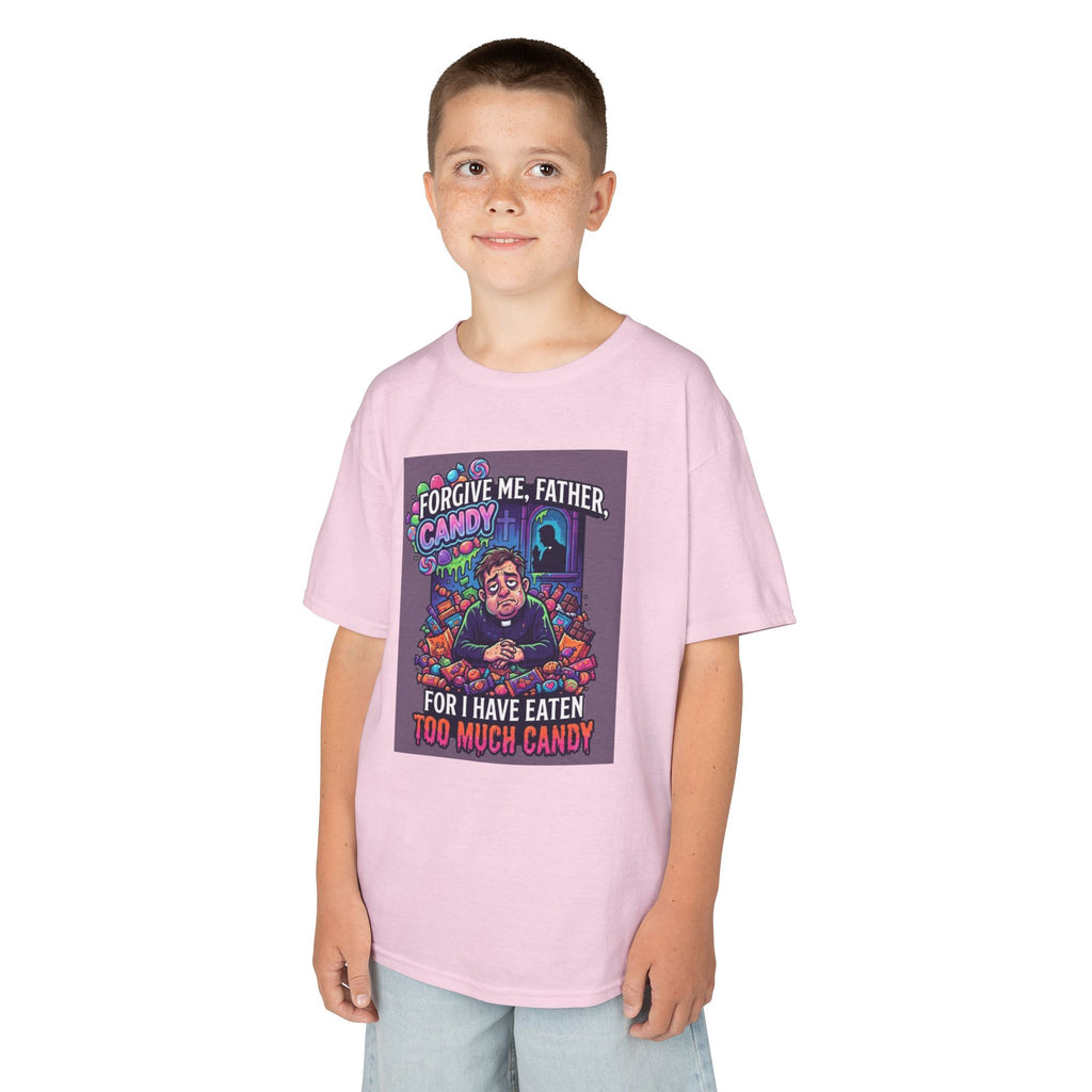 "Forgive Me Father Too Much Candy" Kids Tee