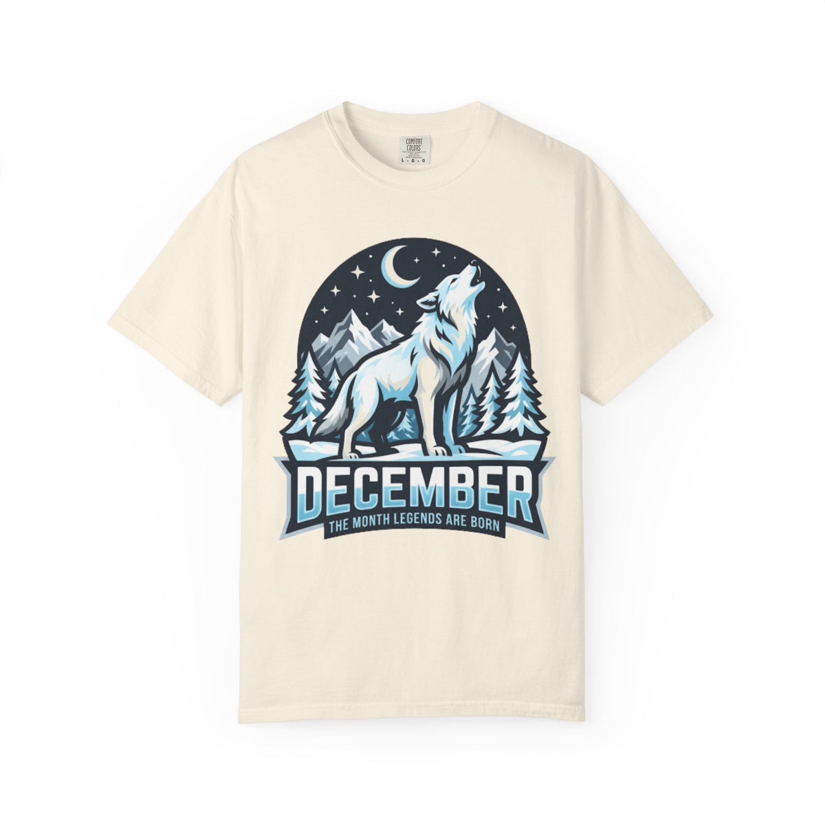 Color: Ivory | December Legend Unisex Garment-Dyed Tee