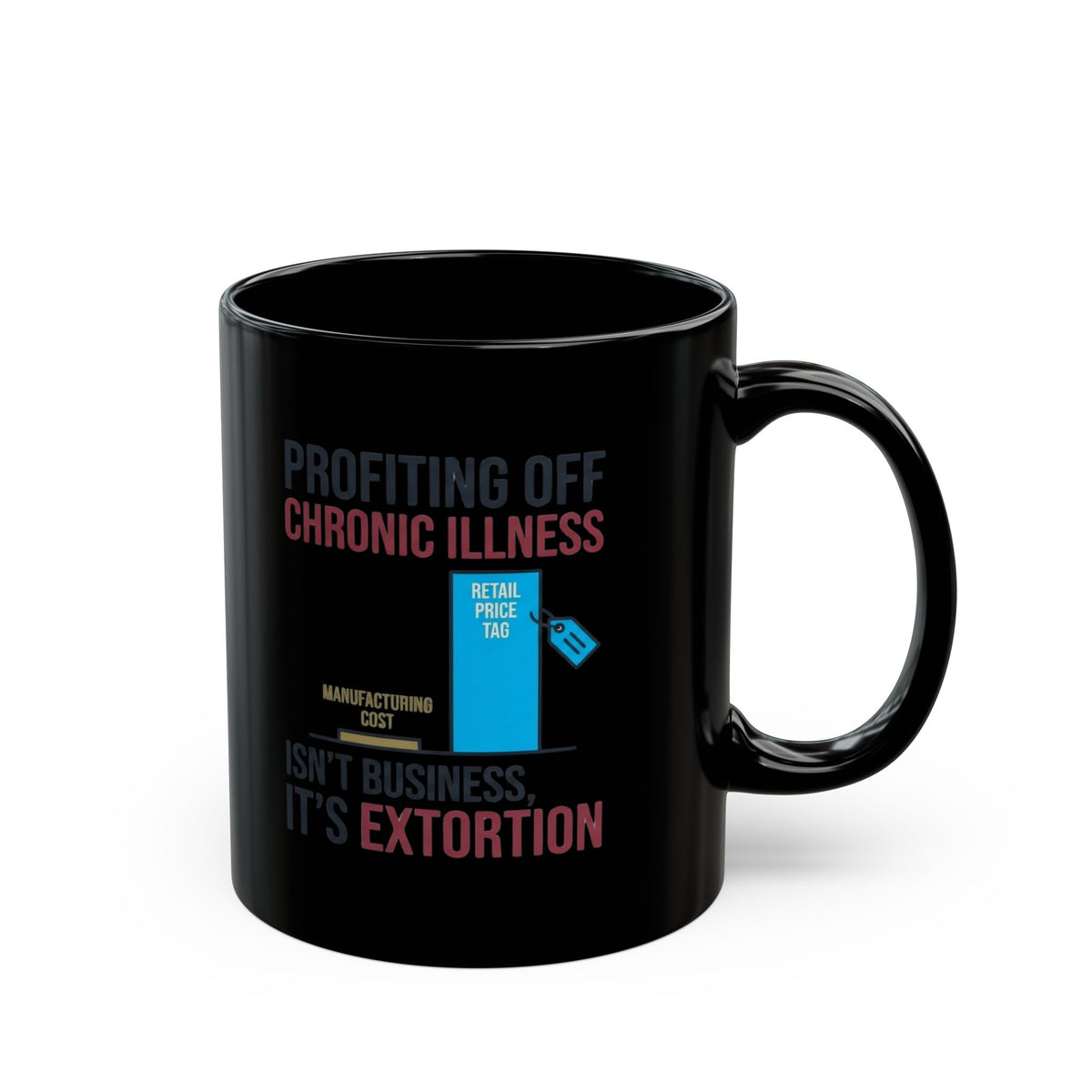 "Protest Series - Healthcare Is A Right" Black Ceramic Mug