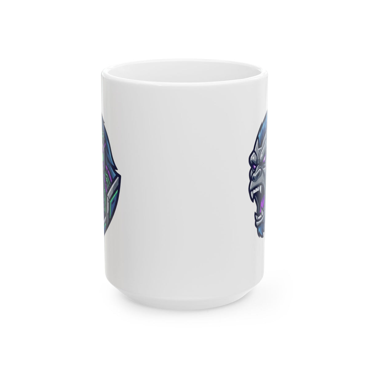 "Cyber Chimp" White Ceramic Mug — Graphic