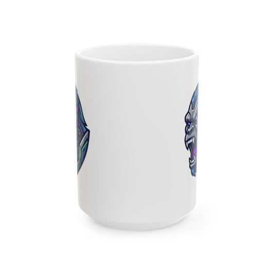 "Cyber Chimp" White Ceramic Mug — Graphic