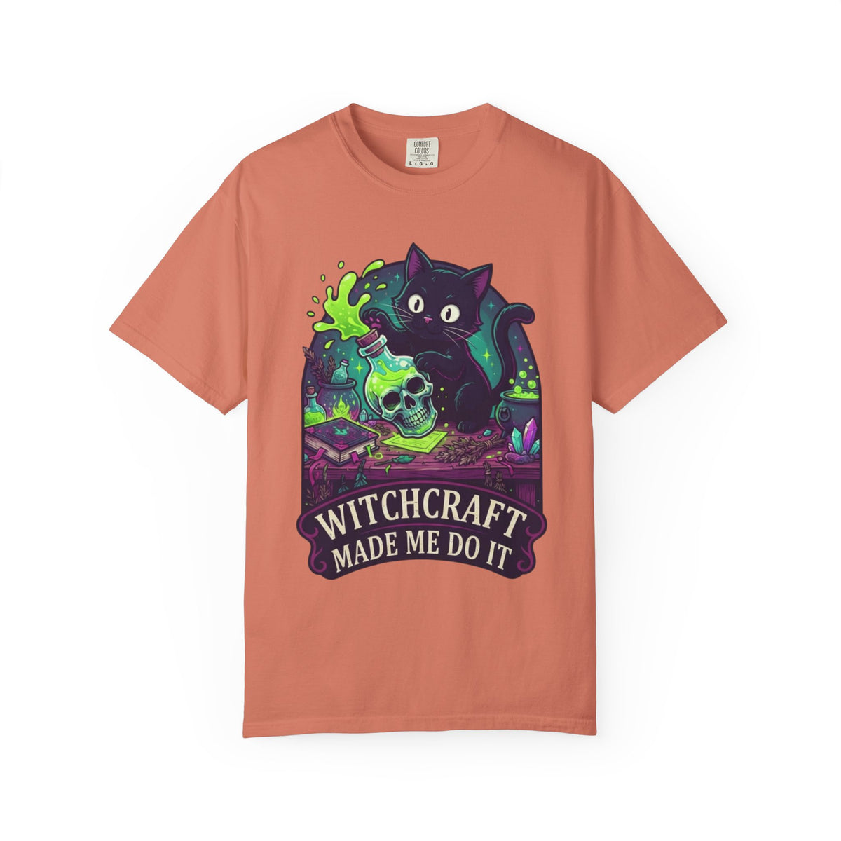 Color: Terracotta | Witchcraft Made Me Do It Unisex Garment-Dyed Tee