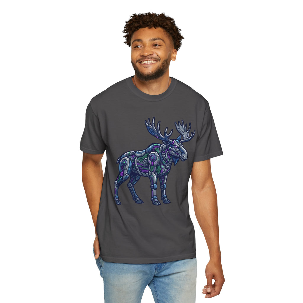 "Cyber Moose" Unisex Garment-Dyed Tee