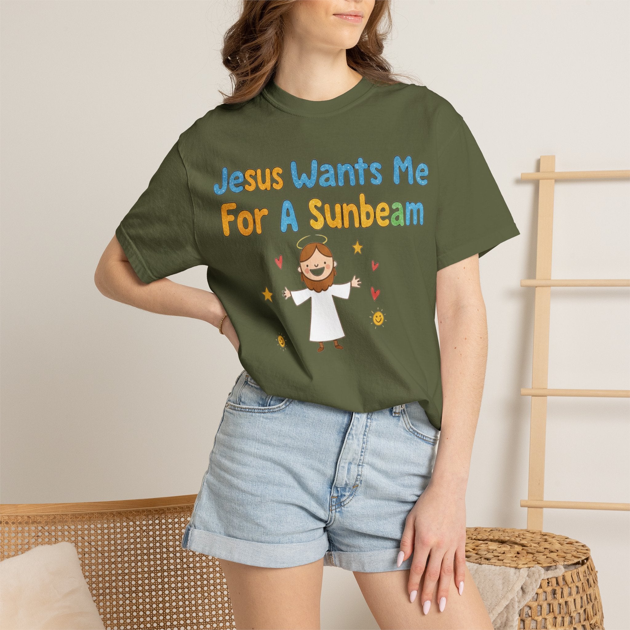 "Jesus Wants Me for a Sunbeam" Unisex Garment-Dyed T-shirt