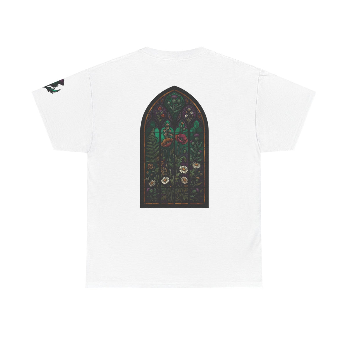 Color: White | Stained Glass Floral Premium Graphic Tee