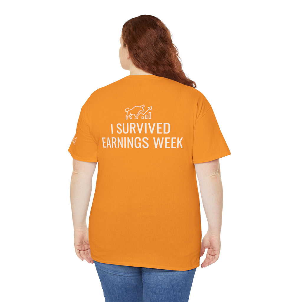 "I Survied Earnings Week" Premium Graphic Tee