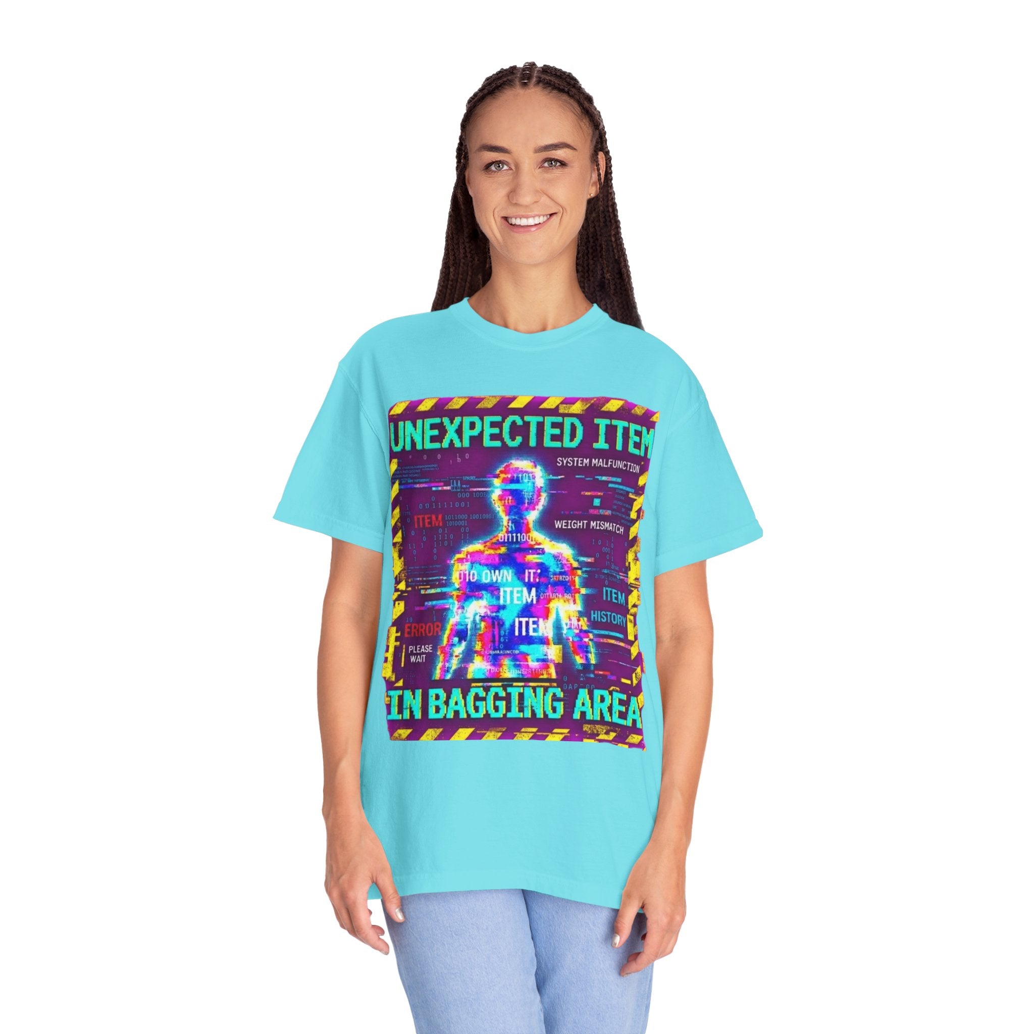 "Unexpected Item In Bagging Area" Unisex Garment-Dyed Tee