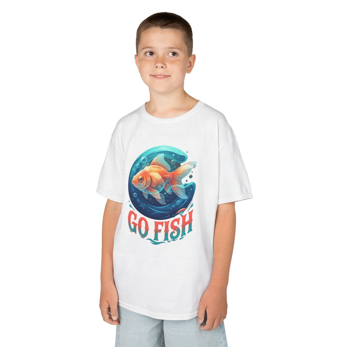 Color: White | Go Fish Kids Tee