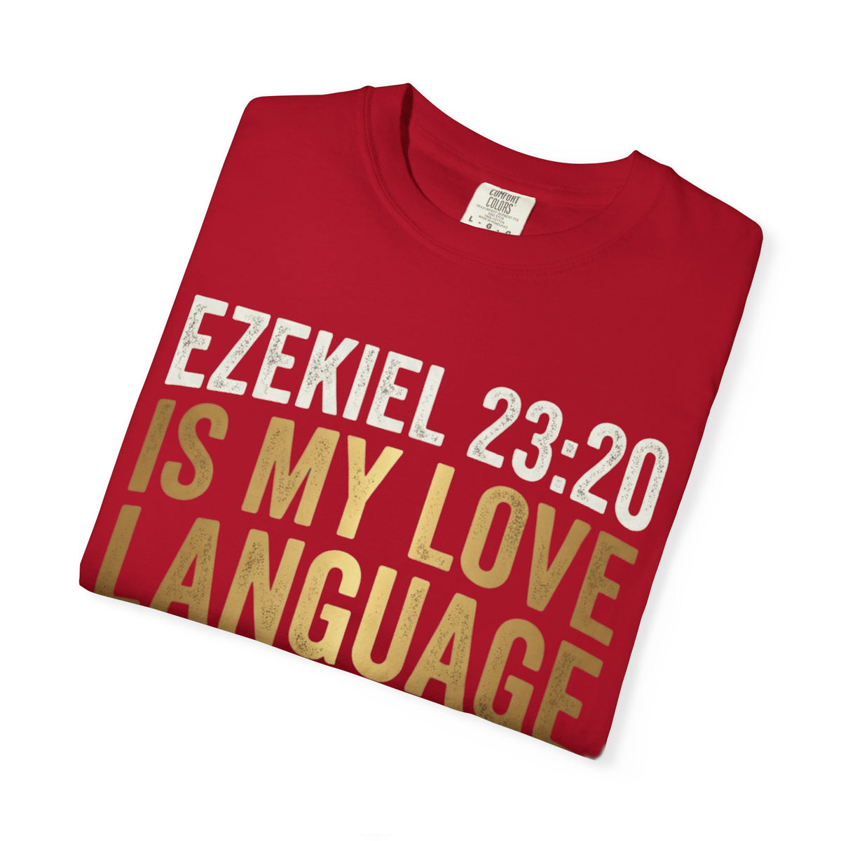 Good Book Series Ezekiel 23 20 Love Language Unisex Garment-Dyed Tee