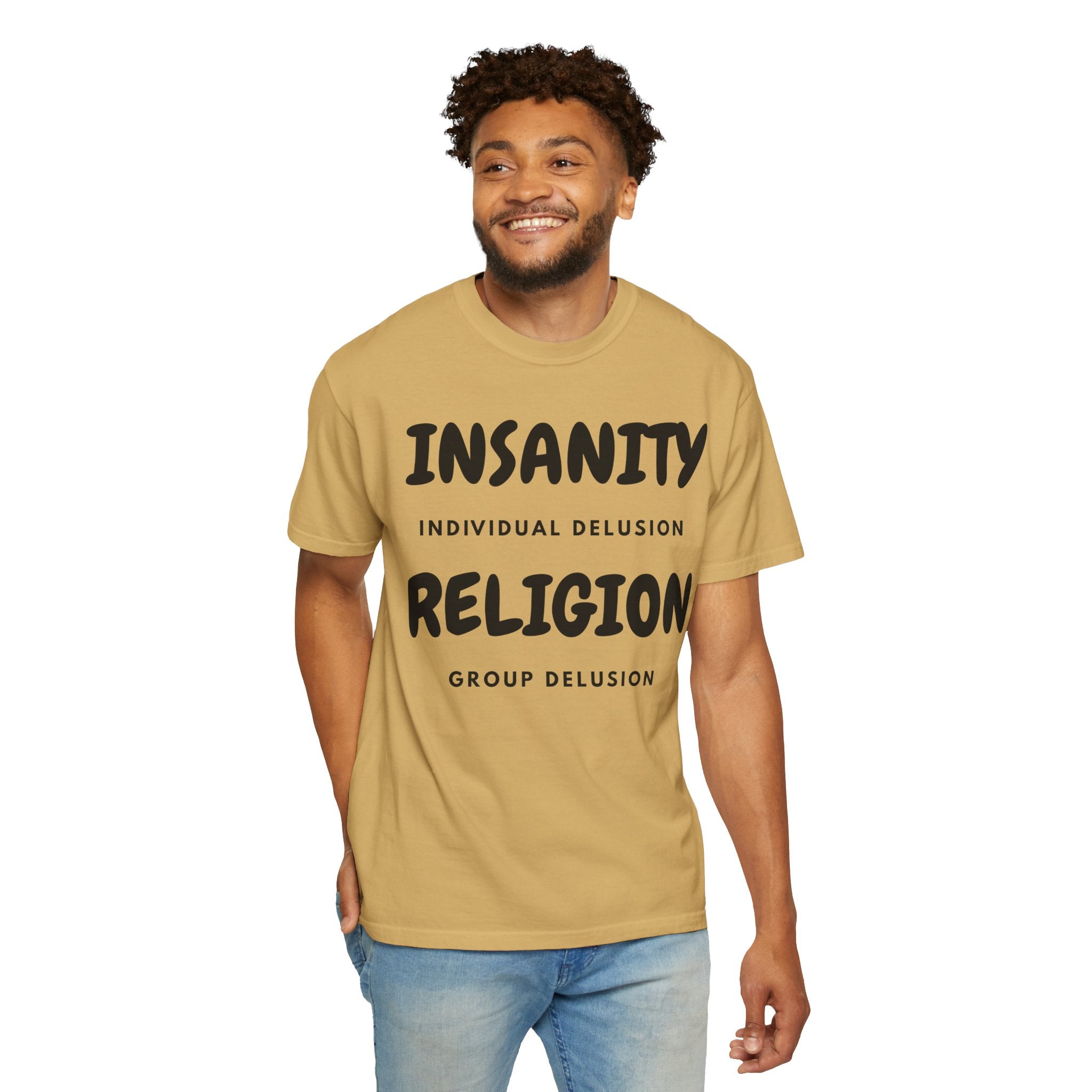 "Insanity Religion" Unisex Garment-Dyed Tee