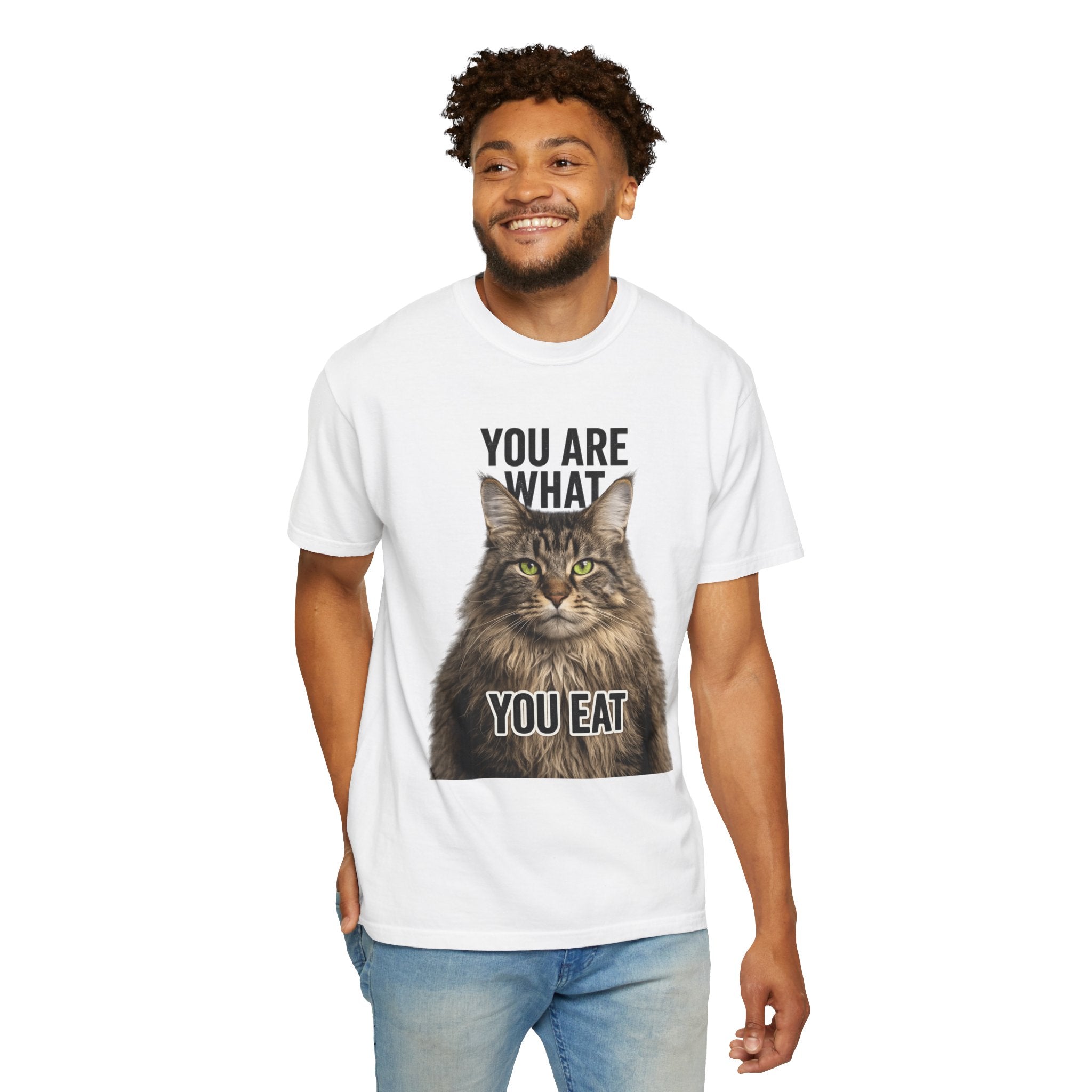 "You Are What You Eat - Cat 5" Unisex Garment-Dyed T-shirt