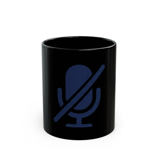 "I'm Sorry I Was On Mute" Black Ceramic Mug — Graphic