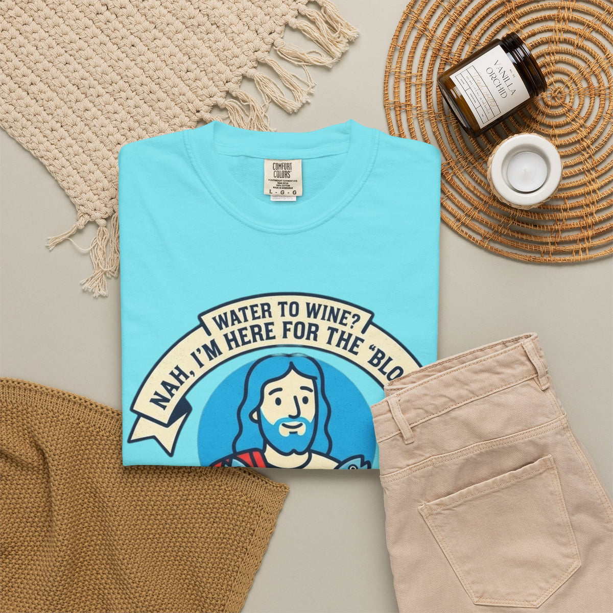 "Good Book Series Not Dead Awkward In Bed" Unisex Garment-Dyed Tee