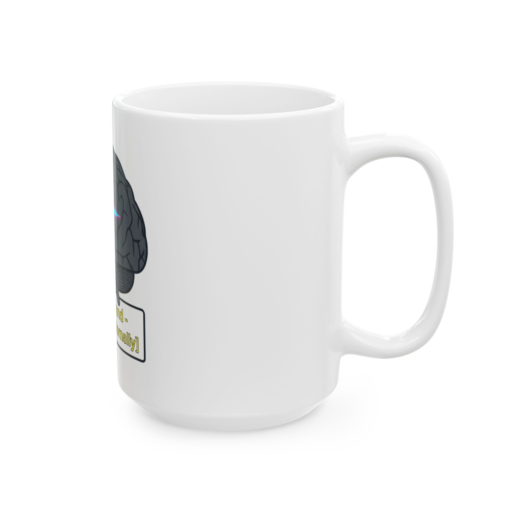 "Screaming Internally" White Ceramic Mug