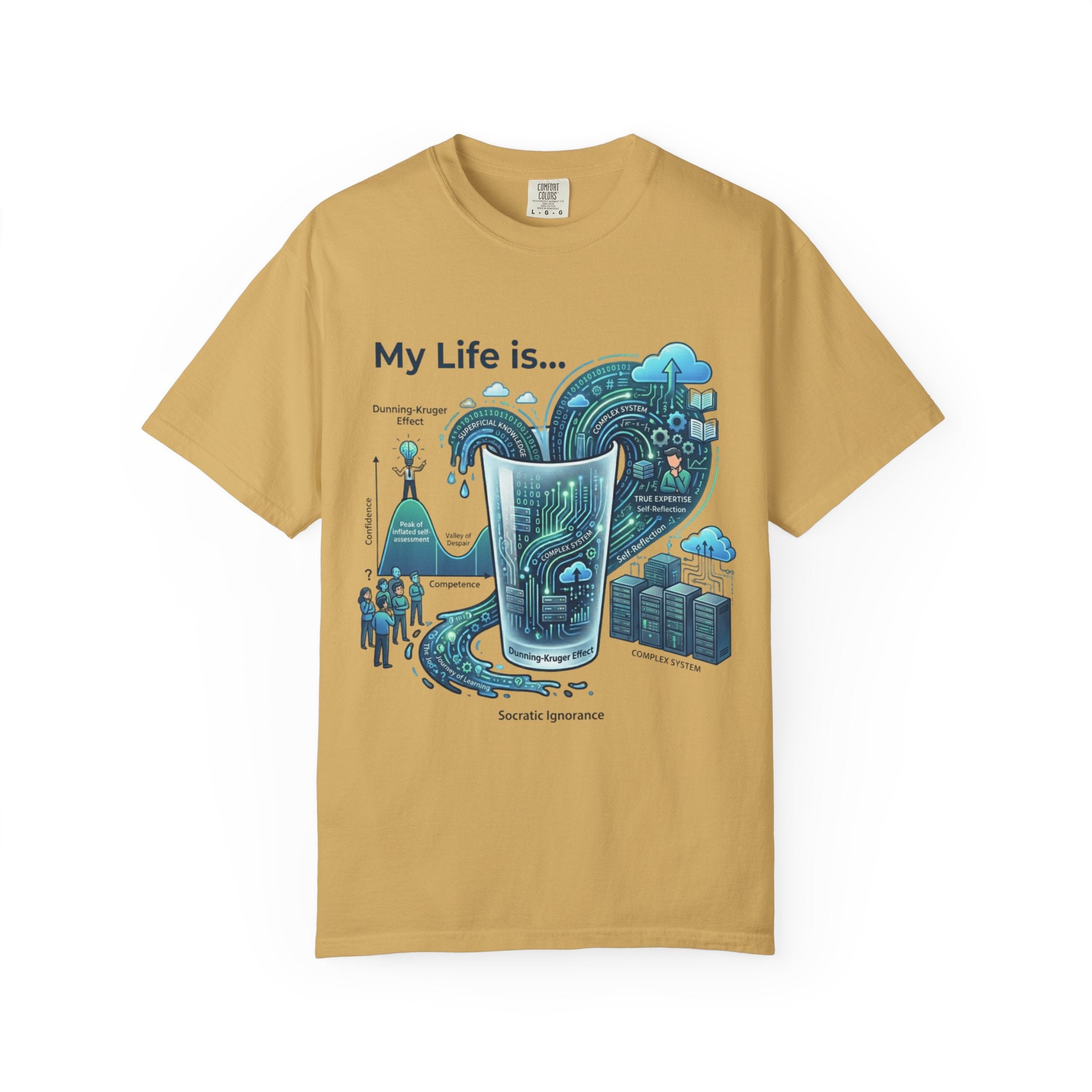 "Dunning Kruger" Unisex Garment-Dyed T-shirt