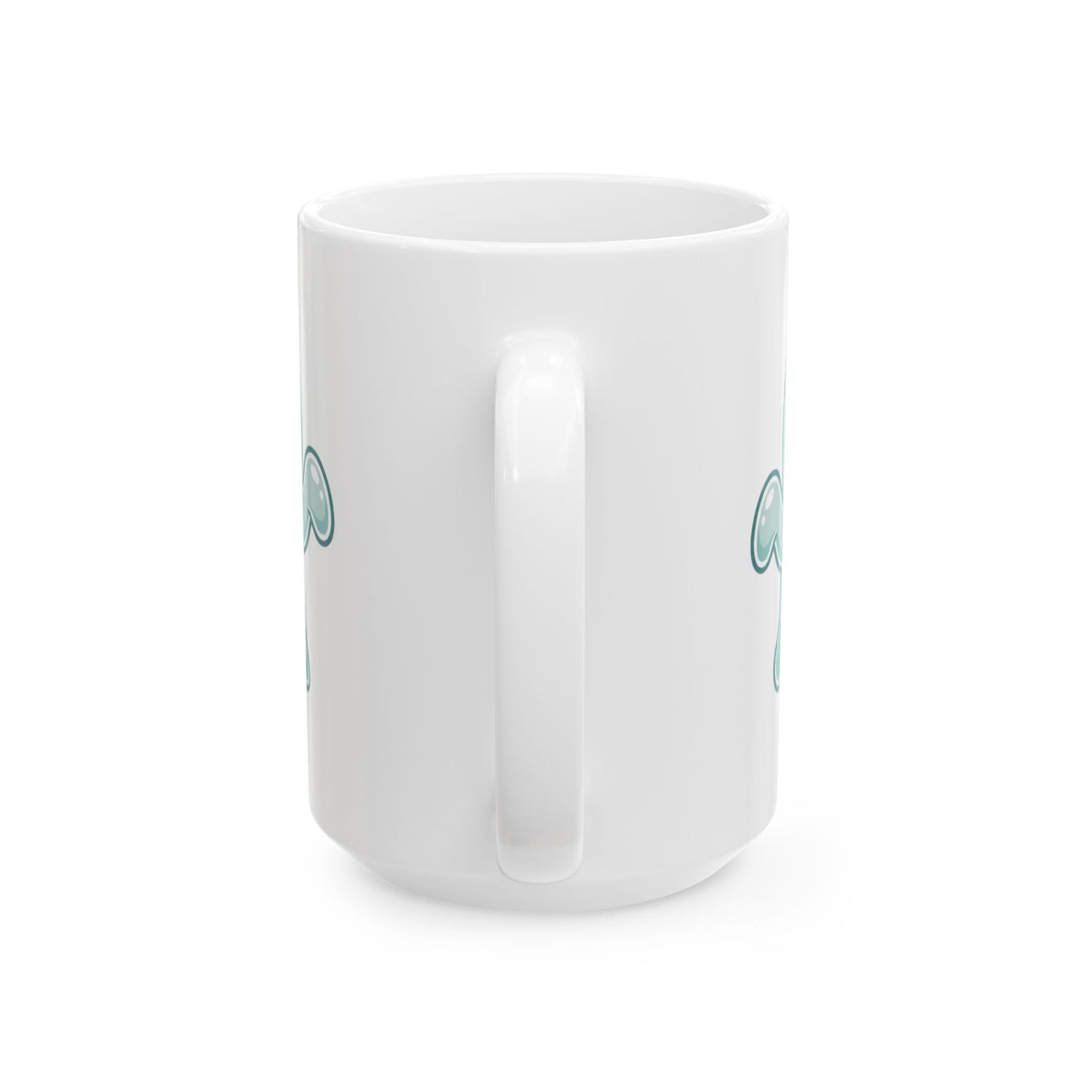 "Ghost Flakes" White Ceramic Mug — Graphic