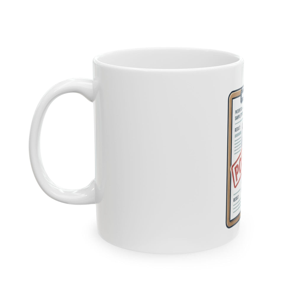 "False Positive IPA" White Ceramic Mug — Graphic