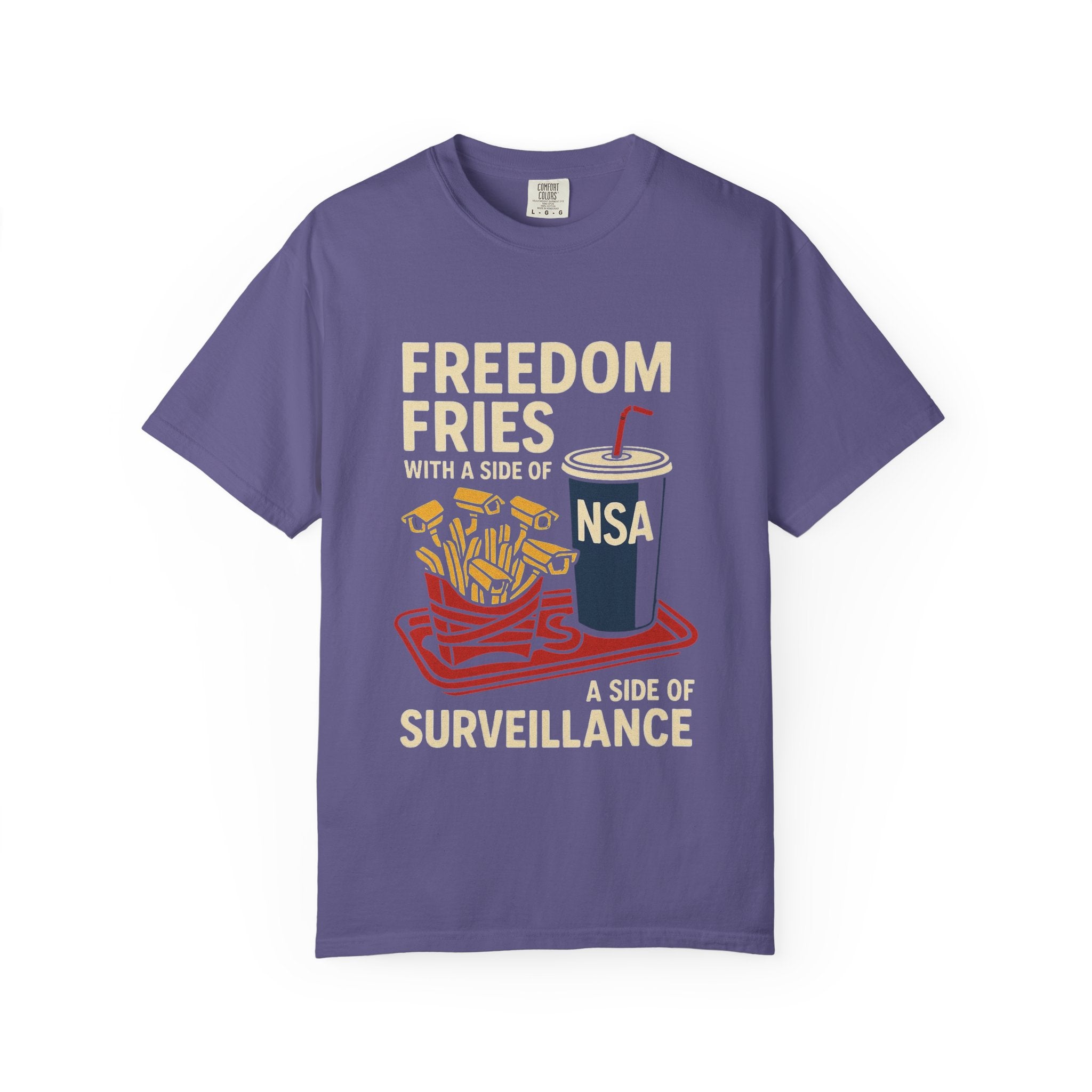 "Freedom Fries (With Extra Eyes)" Unisex Garment-Dyed T-shirt