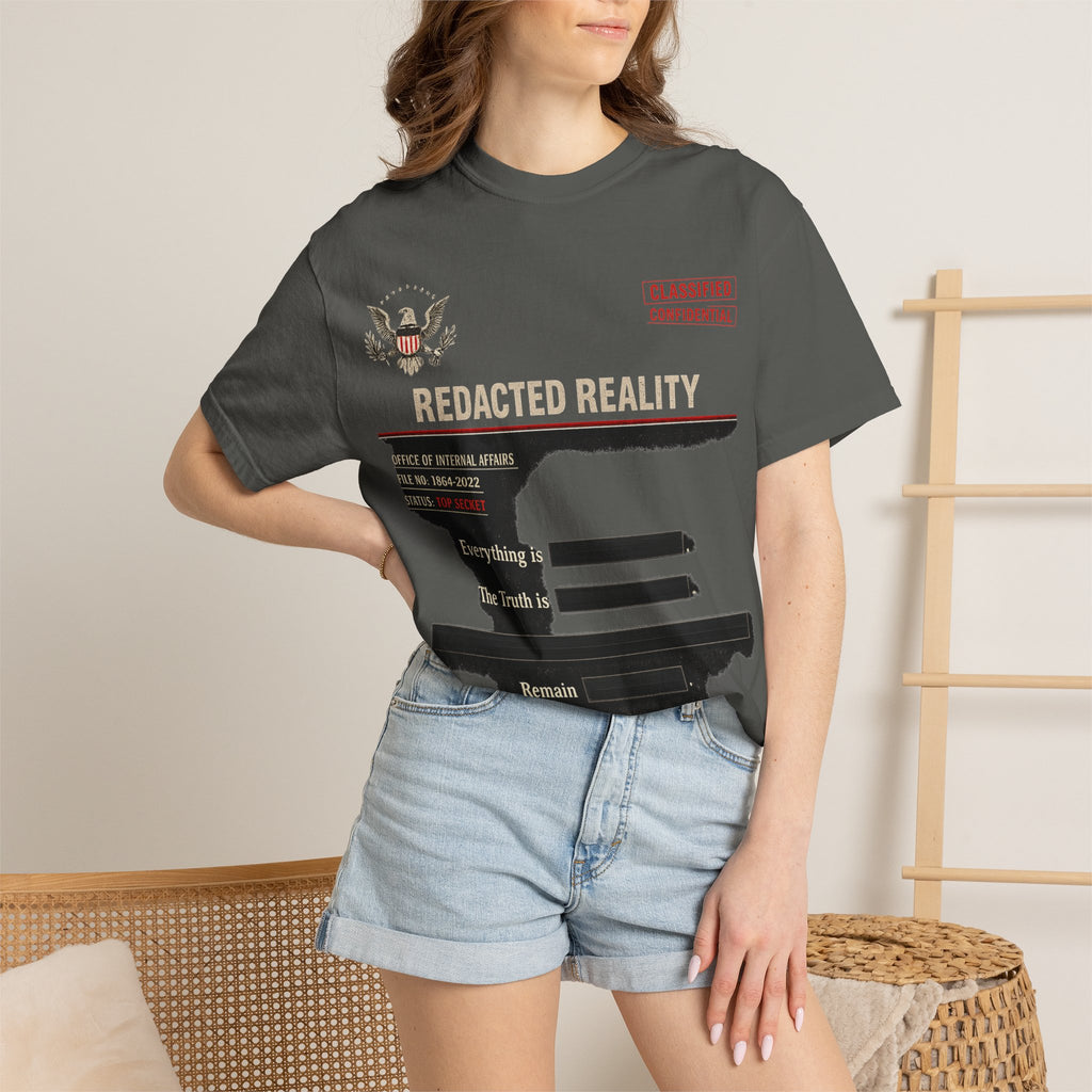 "[REDACTED] for Your Protection" Unisex Garment-Dyed T-shirt