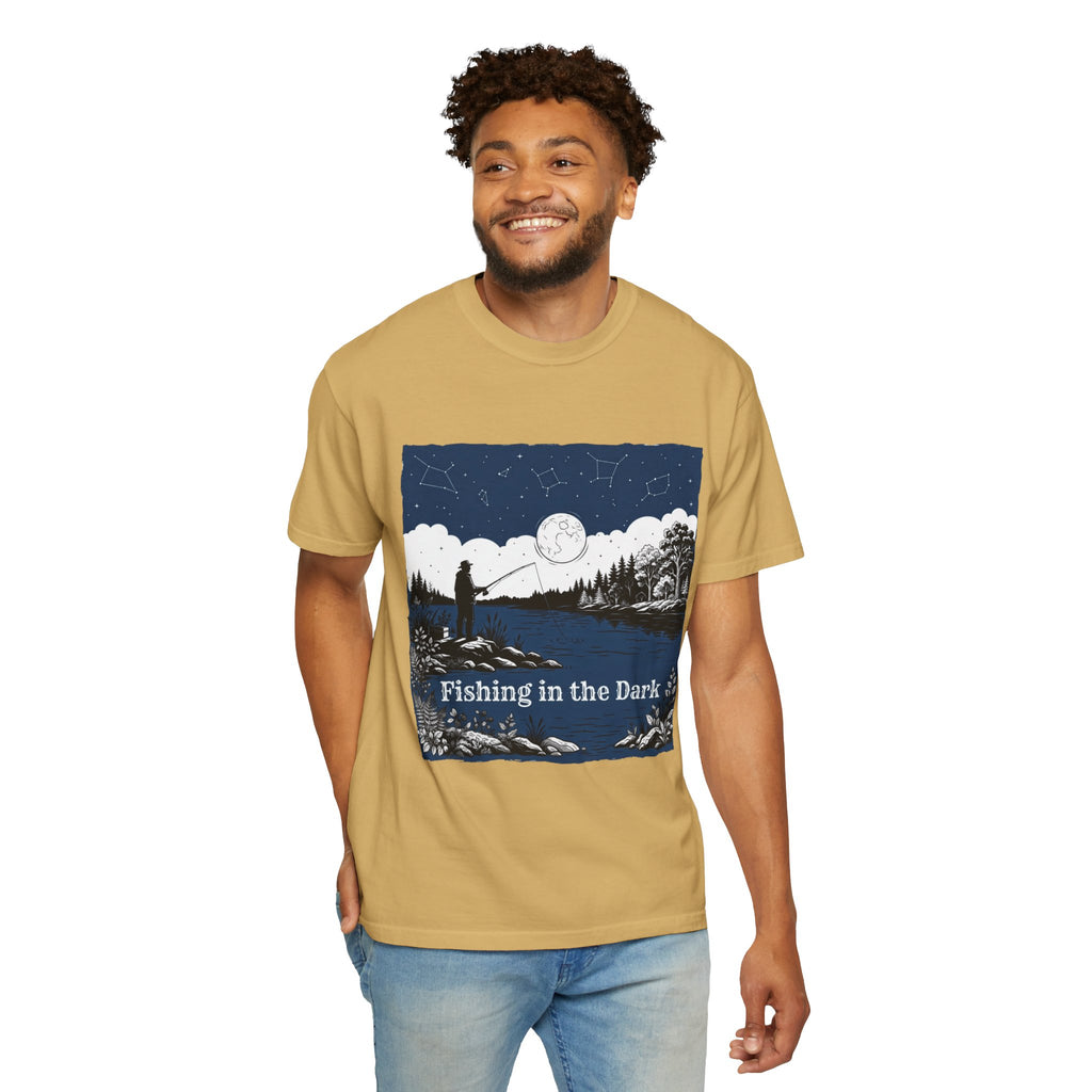 "Fishing in the Dark" Unisex Garment-Dyed Tee