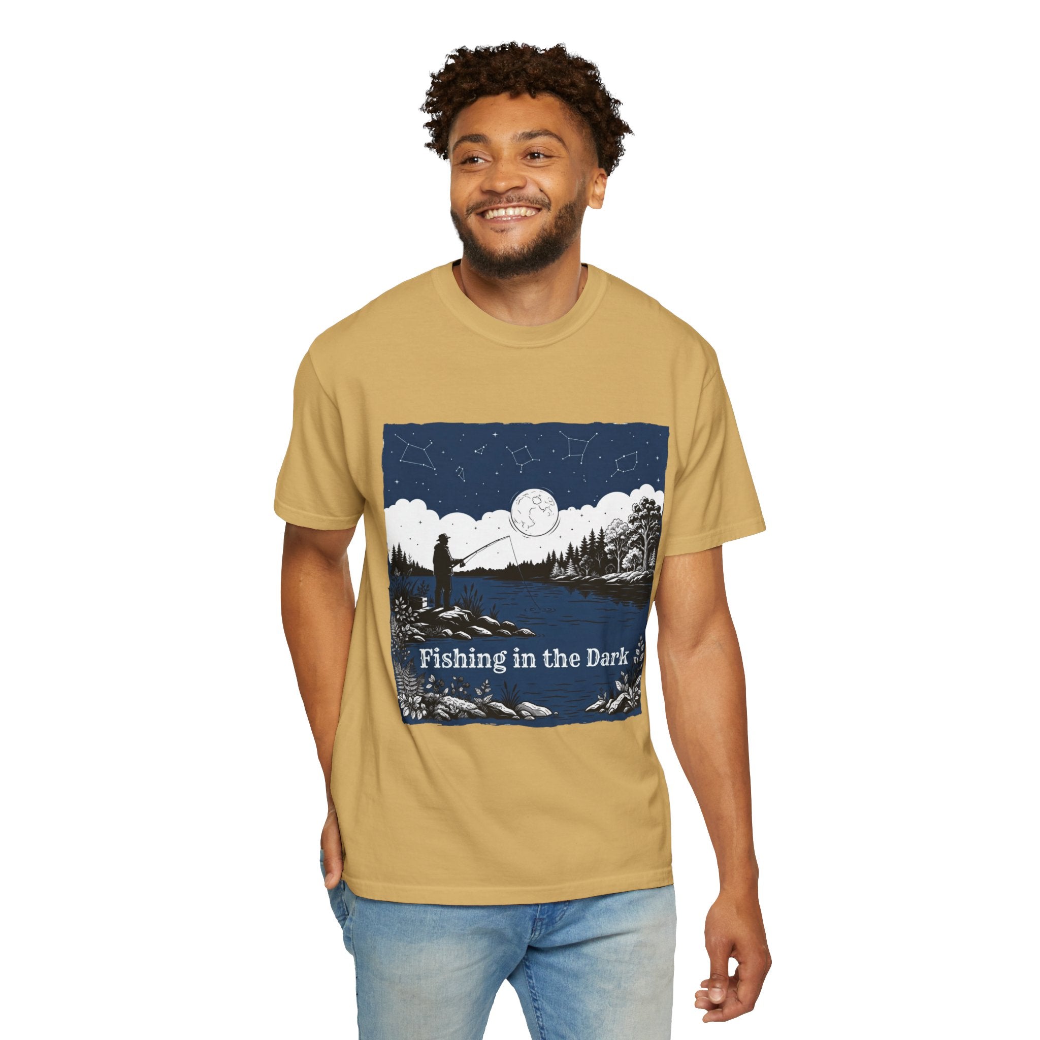 "Fishing in the Dark" Unisex Garment-Dyed Tee