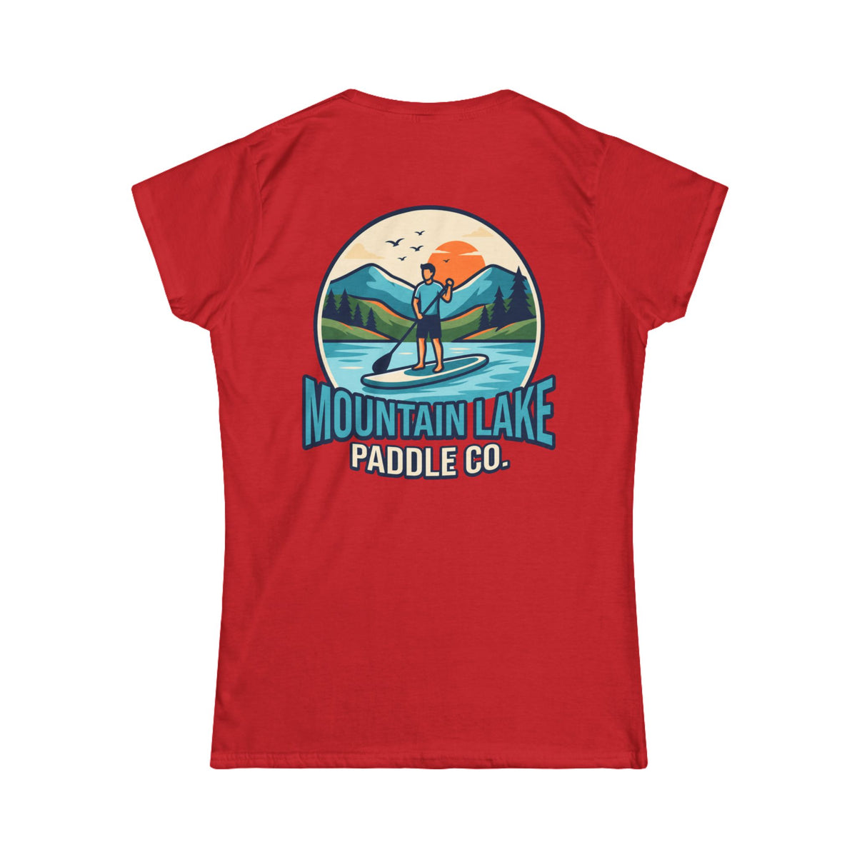 Color: Red | Mountain Lake Paddle Board Women's Tee