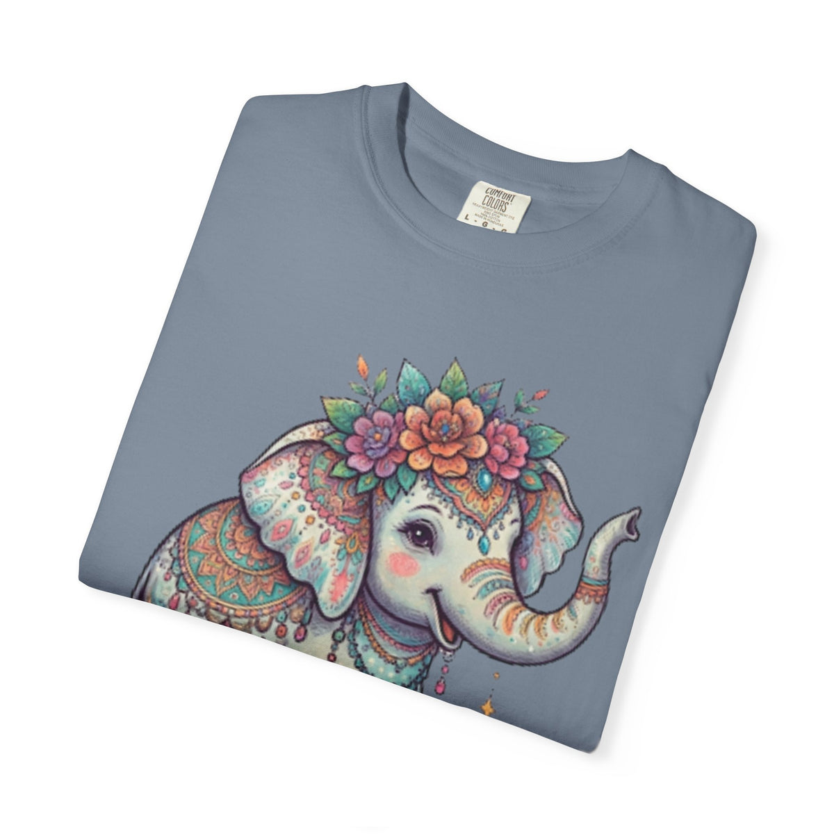 "Hippy Elephant" Unisex Garment-Dyed Tee