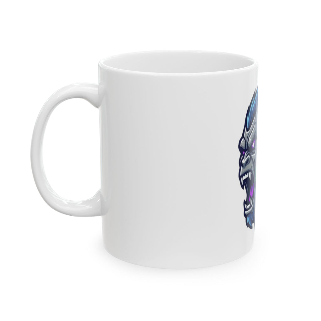 "Cyber Gorilla" White Ceramic Mug — Graphic