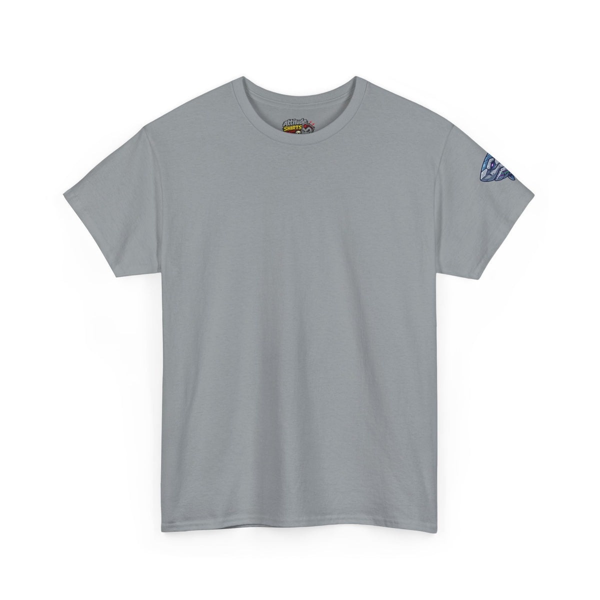 Color: Gravel | Cyber Shark Premium Graphic Tee