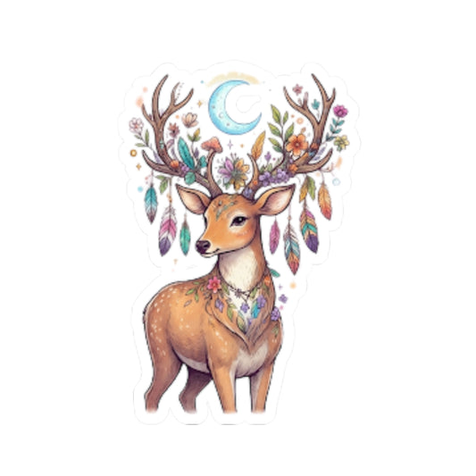 "Hippy Deer" Sticker — Main
