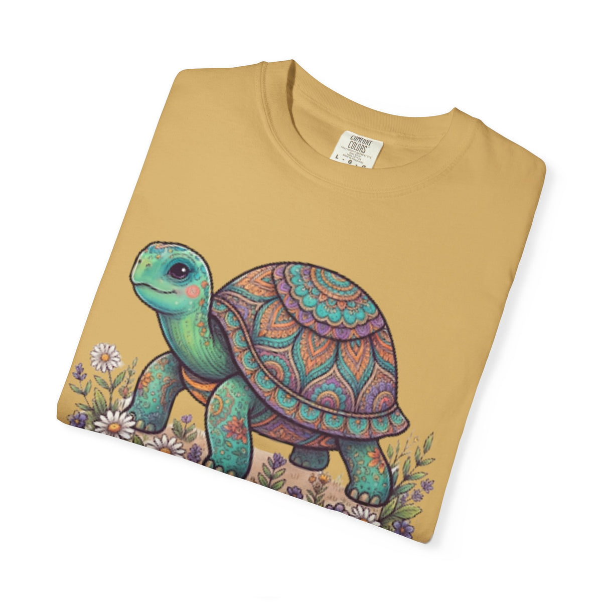 "Hippy Turtle" Unisex Garment-Dyed Tee