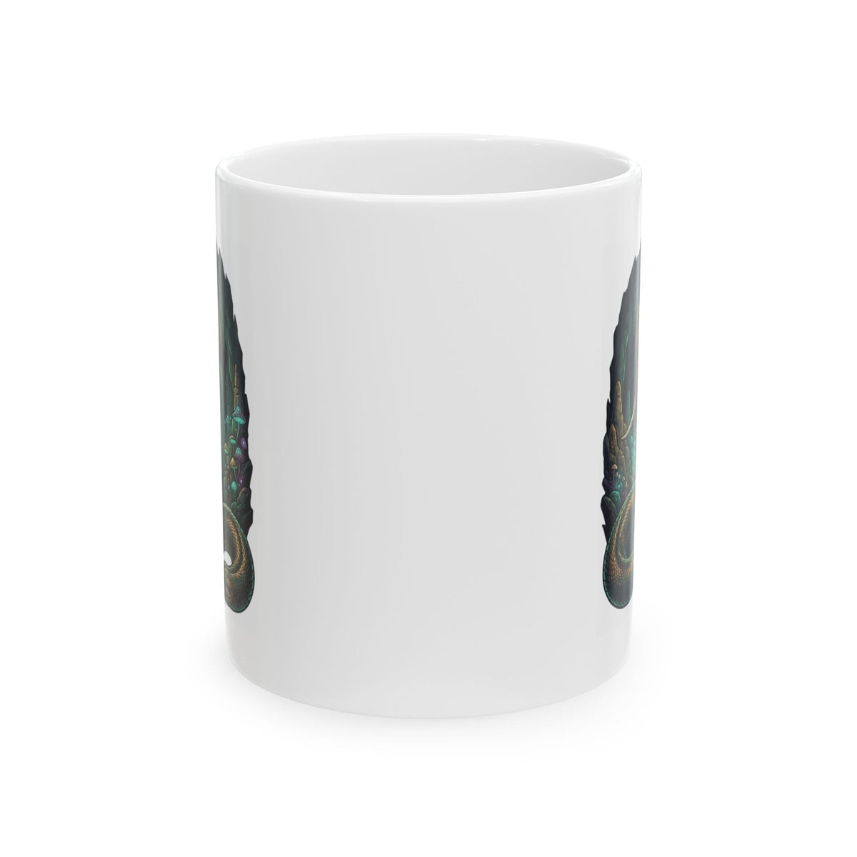 "Grootslang (South African Mythology)" White Ceramic Mug