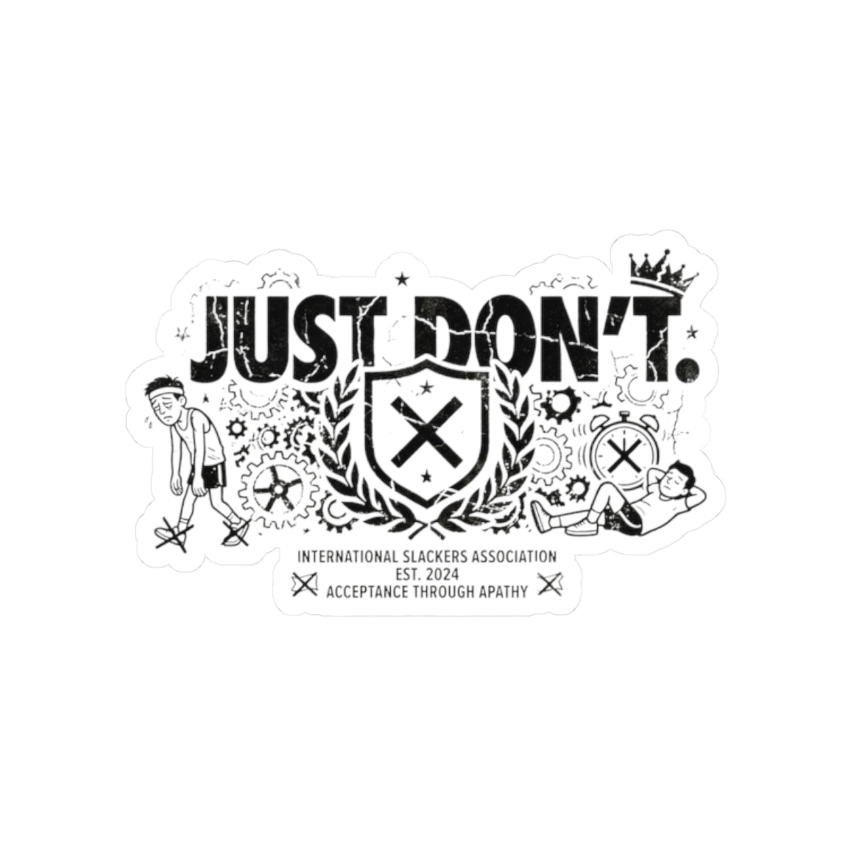 The Anti-Motivational Manifesto | Kiss-Cut Sticker — AttitudeShirts