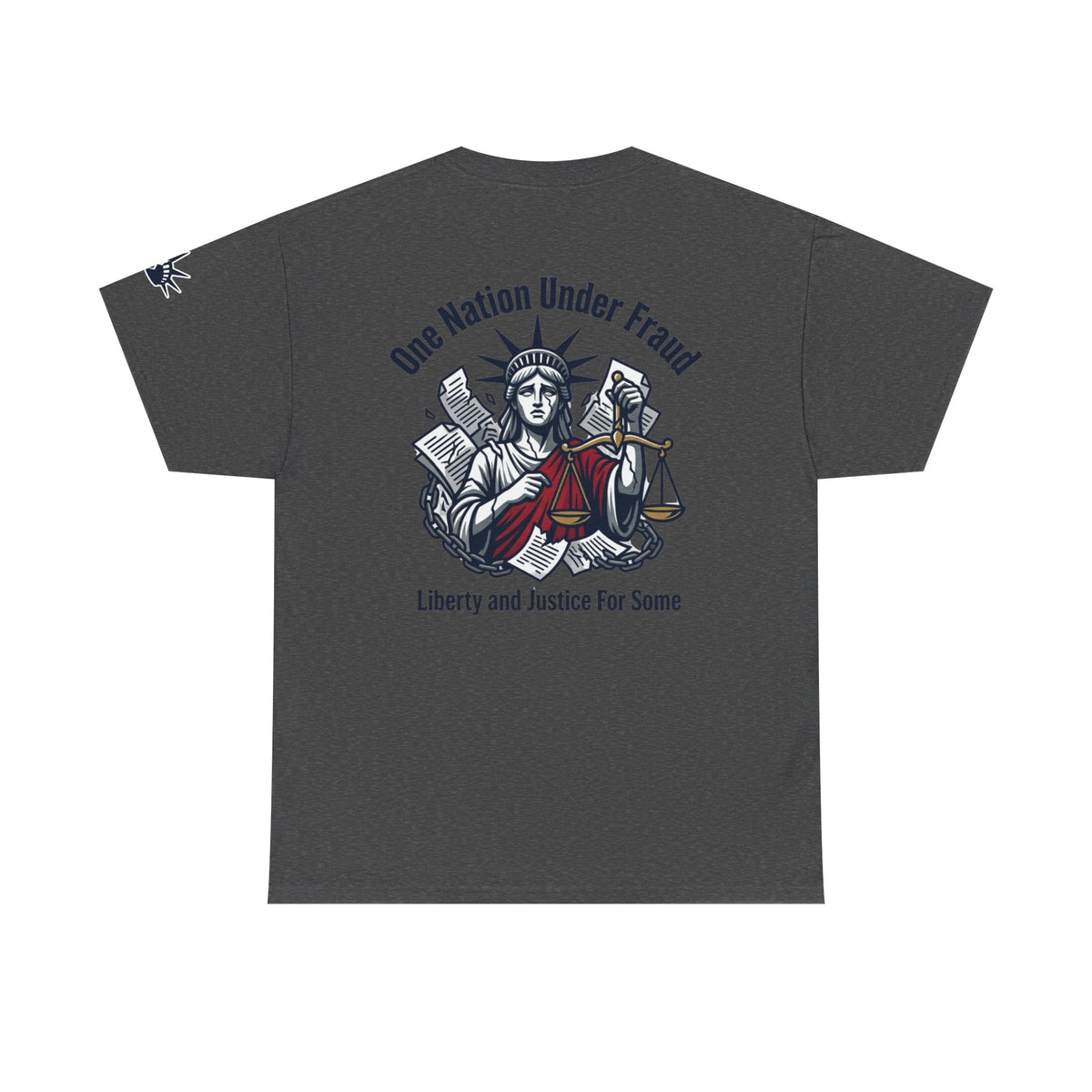 Color: Dark Heather | One Nation Under Fraud Premium Graphic Tee