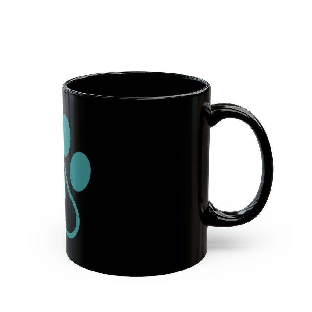 "Dog Mom" Black Ceramic Mug — Graphic